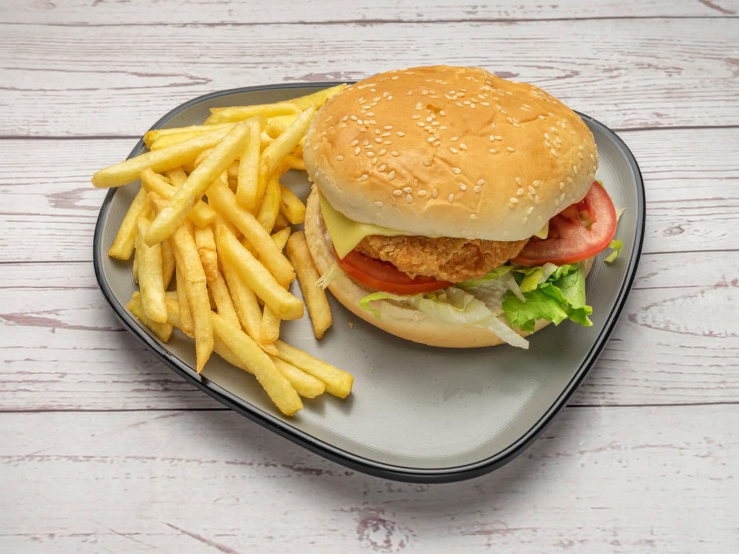 Burger gà & khoai tây